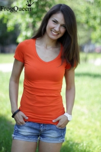Футболка для беременных и кормящих грудью Basic orange (оранжевый).
