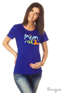 Футболка "Mom of 2" синяя, ТМ "Ехидна" Футболка "Mom of 2" синяя, ТМ "Ехидна"