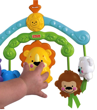 Fisher Price Игрушка Живая планета "Мини каруселька "Весёлые зверята". 0+