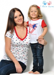 Футболка детская "I love Mum" ласточки Футболка детская "I love Mum" ласточки