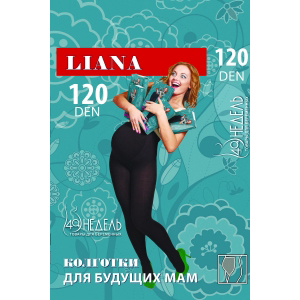 Колготки для беременных 120 LIANA, черные, эффект «second skin»