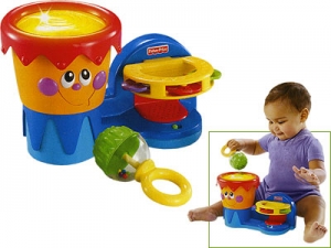 Игрушка "Яркий - бонго барабан". Fisher-Price. 6 +