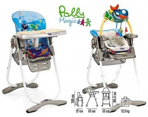 Стульчик для кормления 3 в 1 Chicco Polly Magic