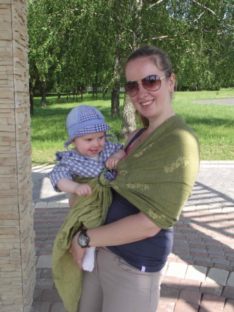 54. В новом парке с малышом в кольцевом слинге от mum's era